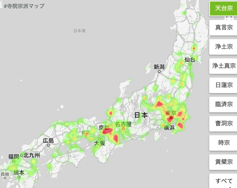 全国の神様の分布を見える化した 神さまマップ が面白い Dime アットダイム