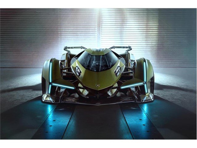 戦闘機パイロットのように車の前から乗り込むランボルギーニの新しいコンセプトカー ランボルギーニ ランボv12ビジョン グランツーリスモ Dime アットダイム