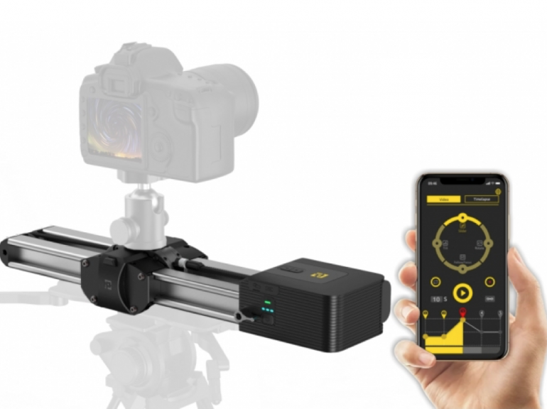 スマホによる遠隔操作で平行移動しながらの動画撮影がスムーズにできるzeapon Techの電動カメラスライダー Motorized Micro2 Dime アットダイム