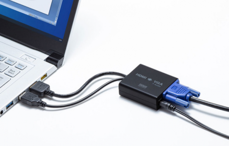これは便利！HDMI-VGAの変換ができるサンワサプライのケーブル一体型変換コンバーターとHDMI信号から音声信号を分離できるオーディオ分離器｜@DIME  アットダイム