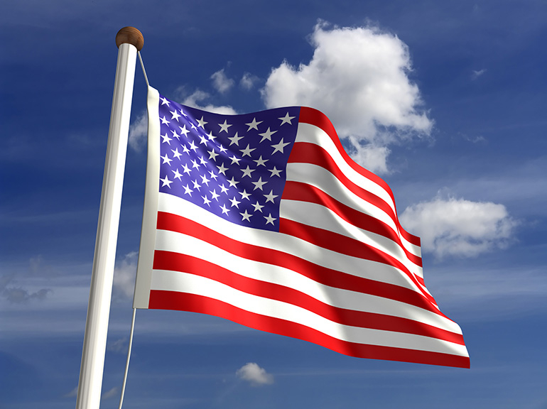 3D USA flag