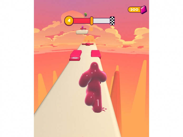 ゲームアプリ コース上のゼリーを体にくっつけてひたすら走るキモかわいいゲーム Blob Runner 3d Dime アットダイム
