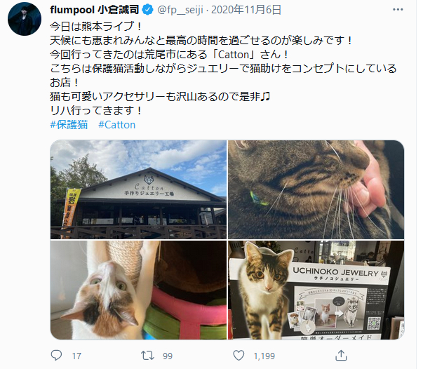 人気バンドflumpoolのドラマー小倉誠司が 保護猫カフェハンター になった理由 Dime アットダイム
