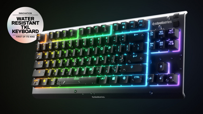 静音スイッチ搭載でプレイに集中できるsteelseriesのテンキーレスゲーミングキーボード Apex3 Tkl Dime アットダイム