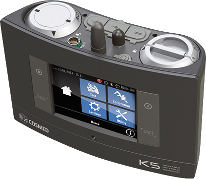COSMED『K5 ウェアラブル呼吸代謝計測システム』