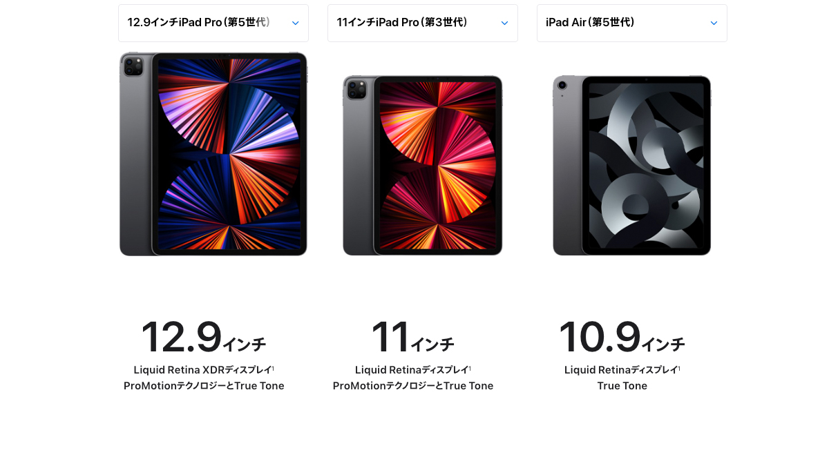 歴代モデルや他シリーズと徹底比較！「iPad Pro」の大きさ、重さ、画面