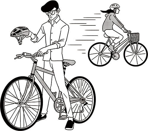 自転車ヘルメット着用の行方