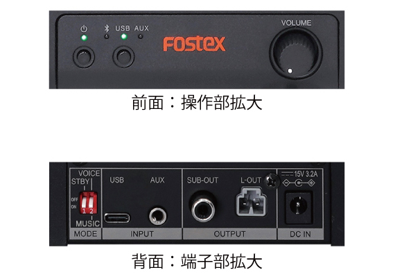 FOSTEXがBluetoothやUSB-DACを内蔵した15W＋15Wデジタルアンプ搭載型