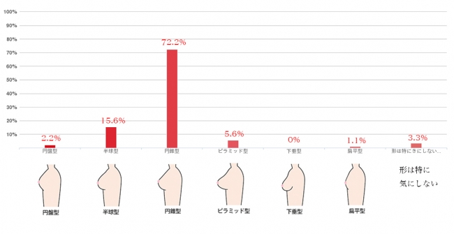 男性にとっての女性の「胸」の理想形は