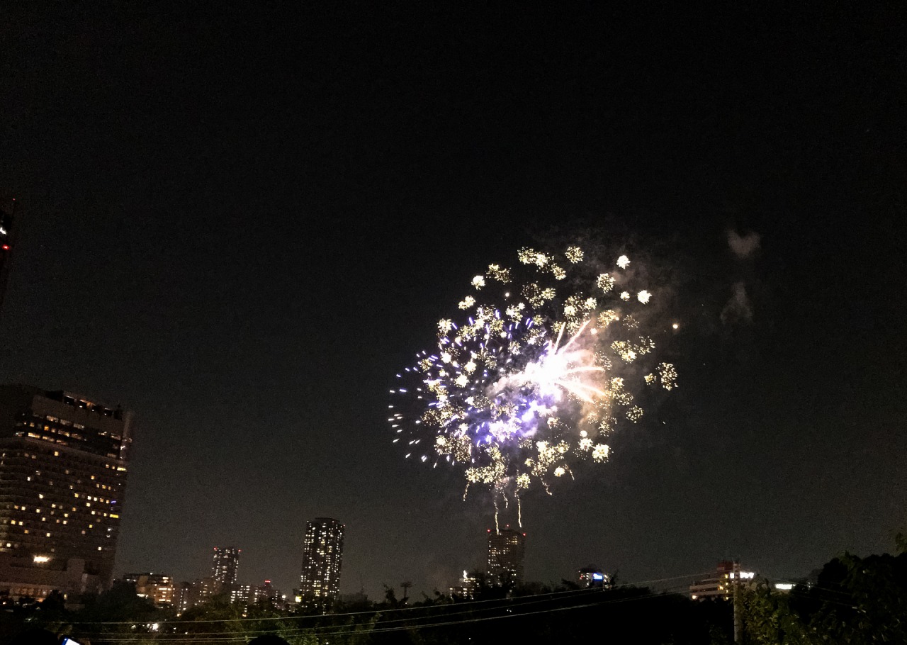 天神祭りの花火