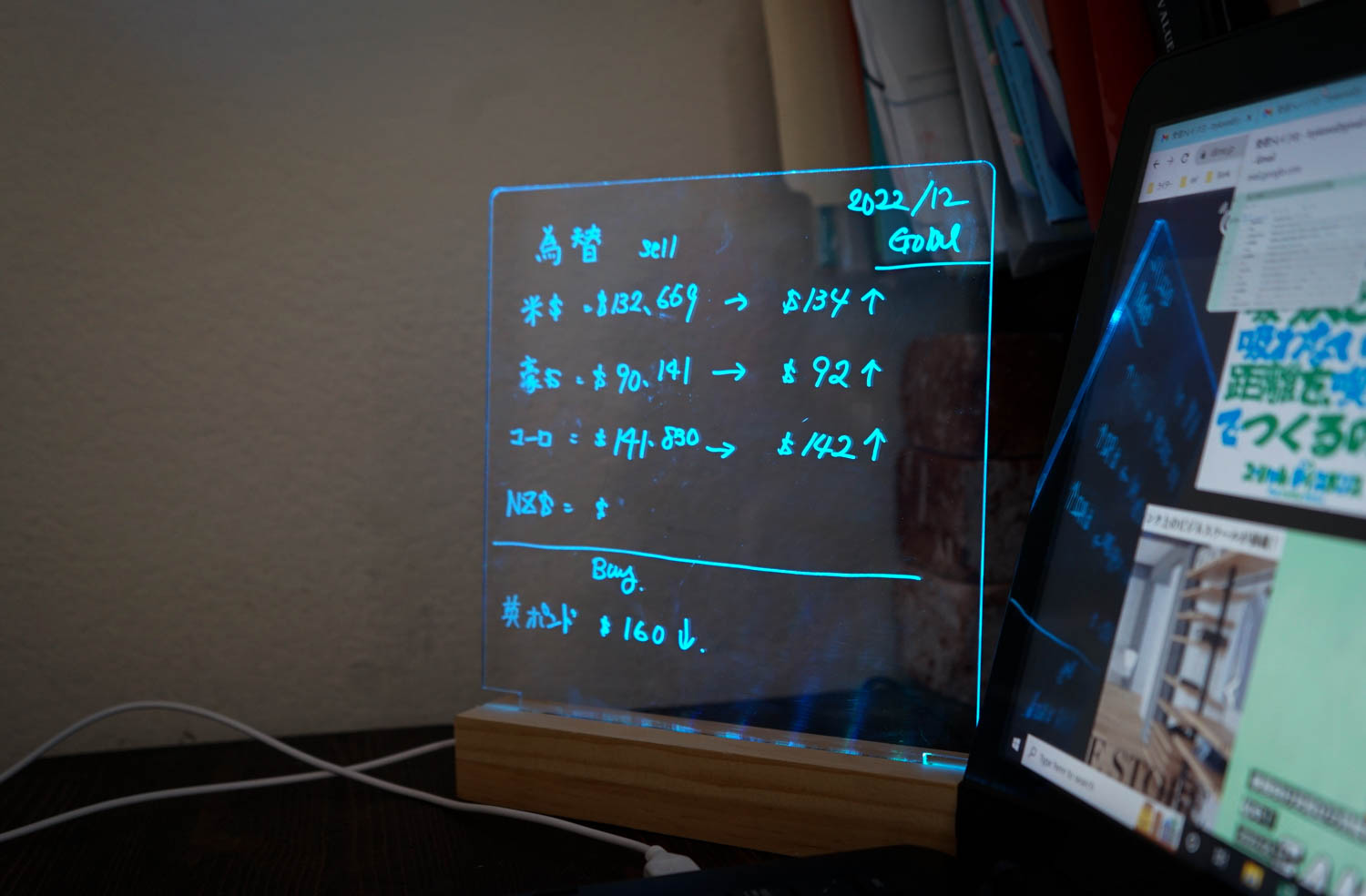 こんな使い方もできる！話題の雑誌付録「LEDアクリルボード」は為替のメモに最適だった｜@DIME アットダイム