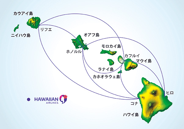 福岡発便やハワイ離島内便まで充実