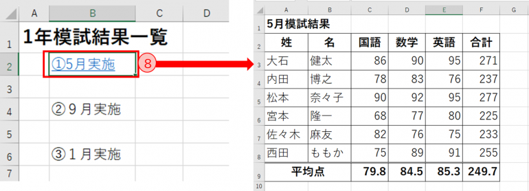 ファイルにリンク