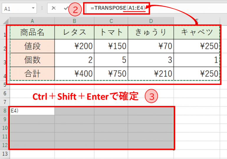 「Ctrl＋Shift＋Enter」