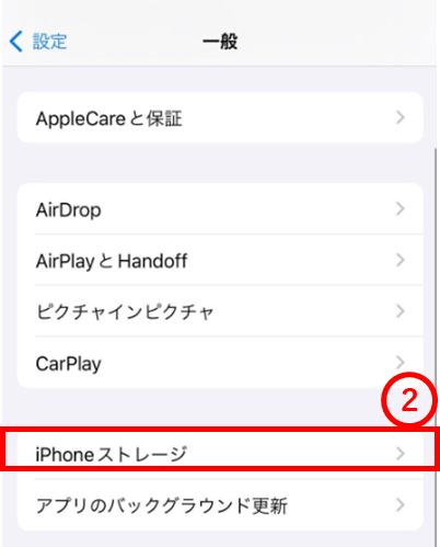 iPhoneストレージ