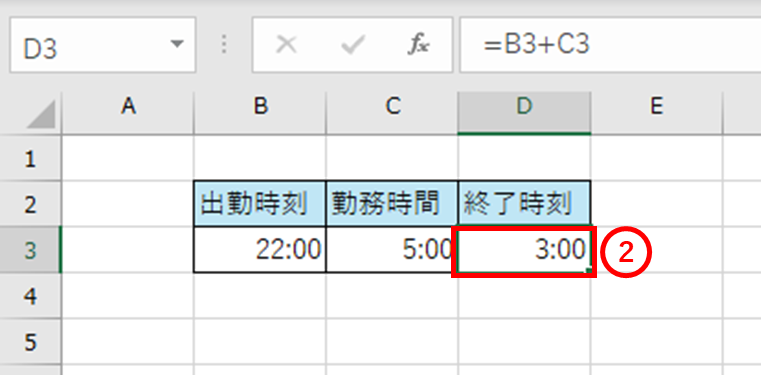 終了時刻の計算結果