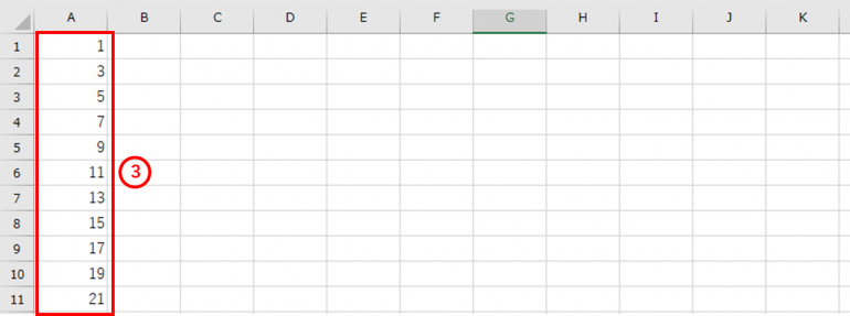 奇数　連続データ