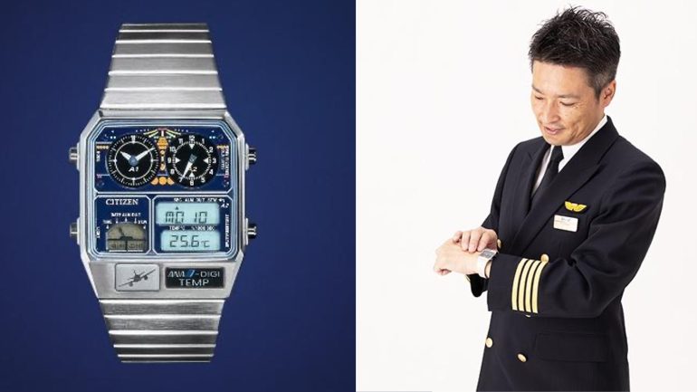 80年代のベストセラーウオッチを復刻したANA×CITIZENコラボモデル「CITIZEN ANA DIGI TEMP コックピットモデル」が発売｜@DIME  アットダイム