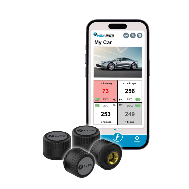 FOBO TIRE LITE 空気圧センサー TPMS スマホ対応 スマホでタイヤの空気圧と温度を簡単にチェックできるケイヘブンズの