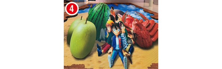 コナンホールの「巨大トリックアート」
