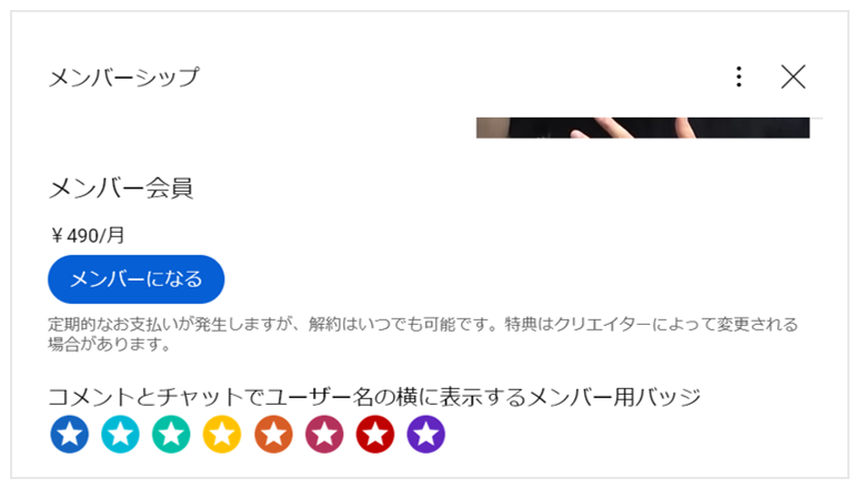メンバー限定バッジ