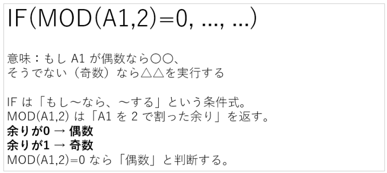 =IF(MOD(A1,2)=0,PRODUCT(SEQUENCE(A1/2,,2,2)),PRODUCT(SEQUENCE((A1+1)/2,,1,2)))の解説２