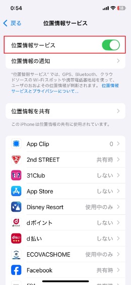 位置情報サービス