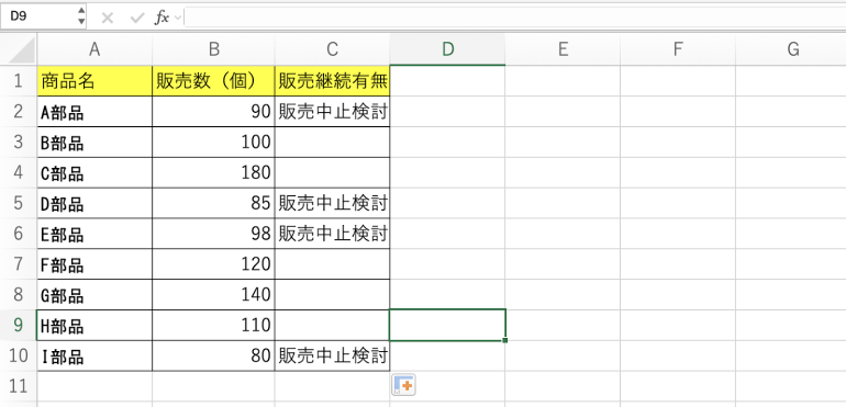 販売中止検討結果