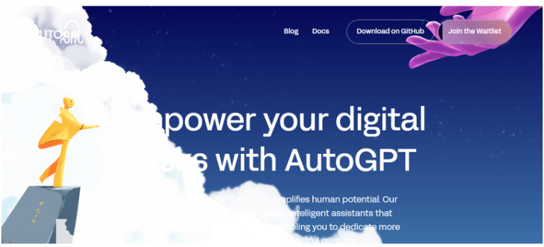 AutoGPTのWebサイト