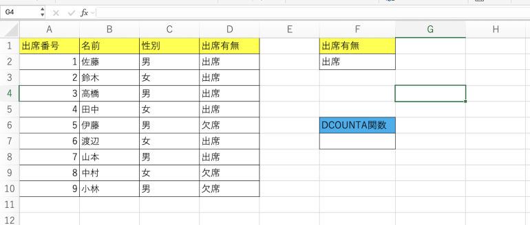出席表を作成