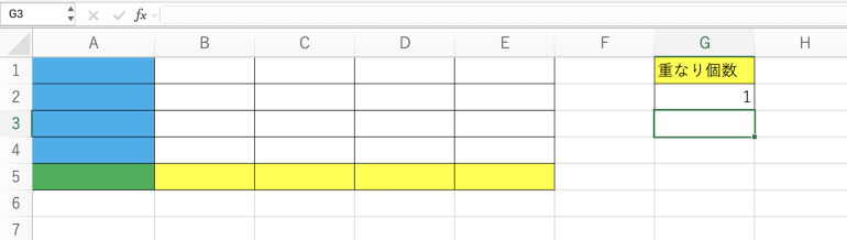 重なり個数が表示