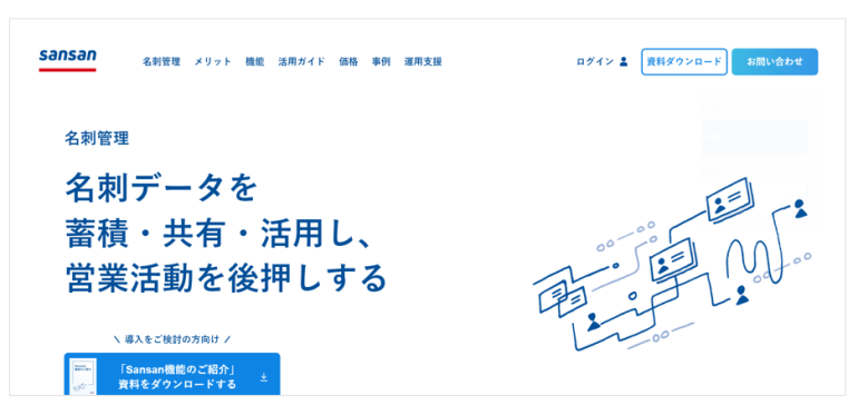 Sansanのトップ画面