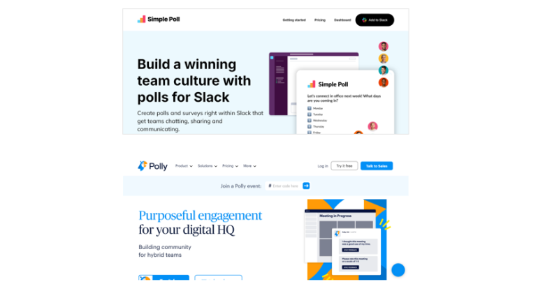 Simple PallとPollyのトップ画面