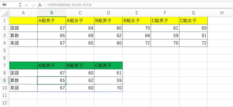 3つを結合した結果