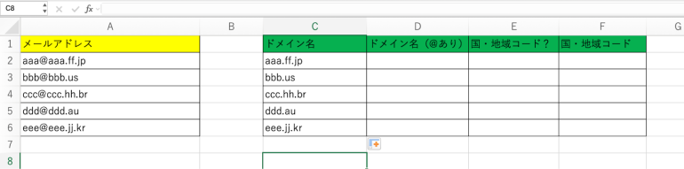 ドメイン名が取得