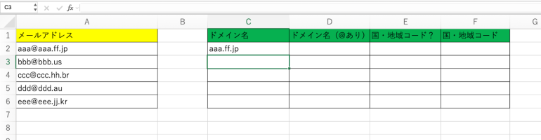 「@」が区切った結果