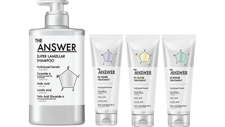 花王『THE ANSWER スーパーラメラシャンプー/EXヘアトリートメント(モイスト・グロス・リペア)』