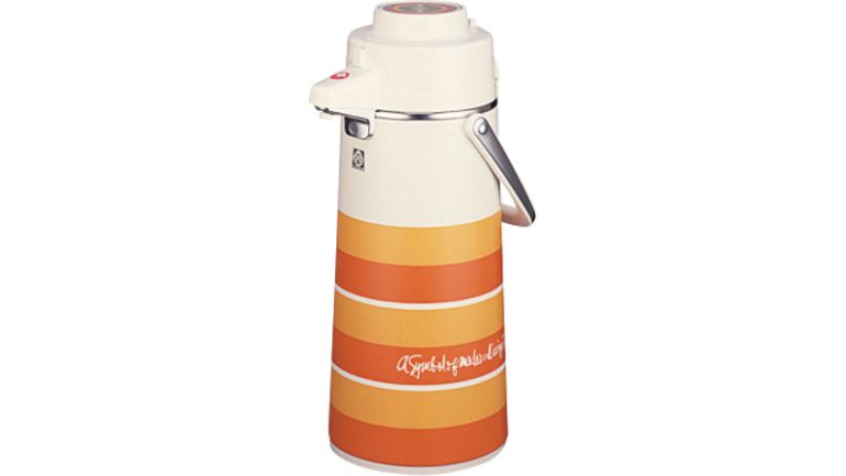 タイガー魔法瓶『エアー押すポット オレンジストライプ』