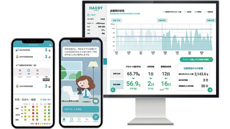 沢井製薬『CureApp AUD 飲酒量低減治療補助アプリ』