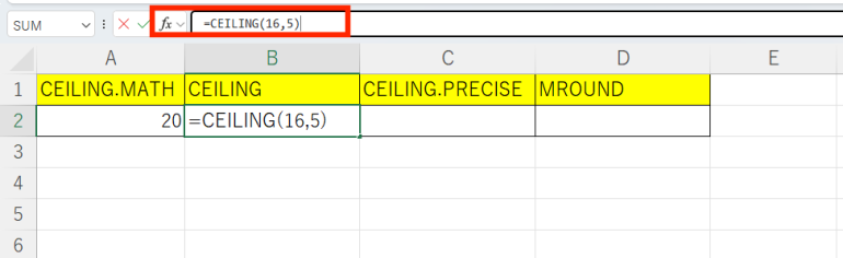 CEILING関数