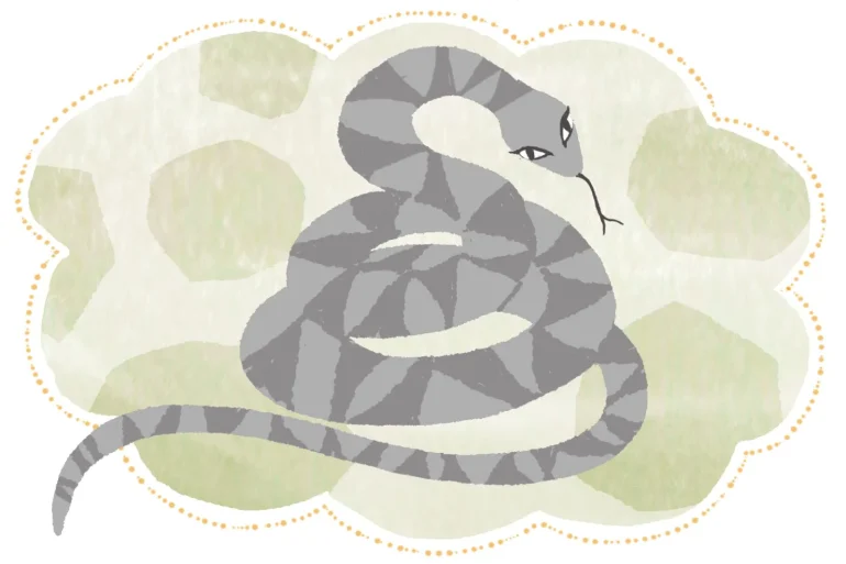 とぐろを巻いている蛇はネガティブな意味合いが。