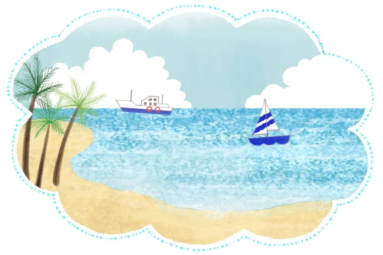 美しい海岸は良い意味があります。恋愛面でも吉兆です。
