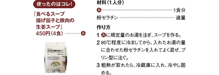 食べるスープのゼリー寄せ