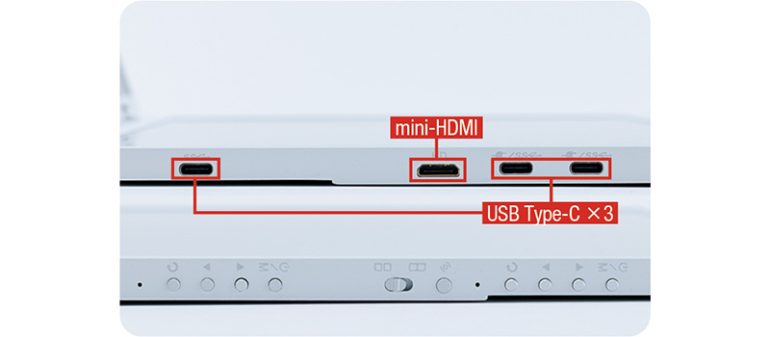 サンコー『Mac/Windows両対応上下2画面拡張ポータブルモニター DMAC25HWH』