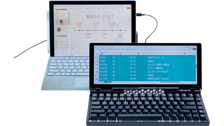 サンコー『10インチモニター搭載メカニカルキーボード』
