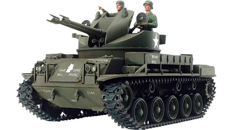『ミリタリーミニチュアシリーズ No.161 1/35 アメリカ対空自走砲 M42ダスター（人形3体付き）』